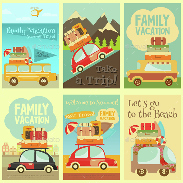 Travel Cards Set - Travel Conceptual