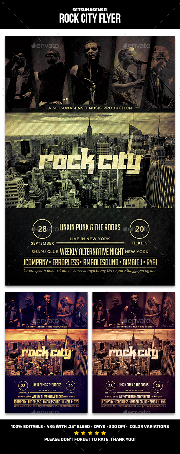 Rock City Flyer - Concerts Events
