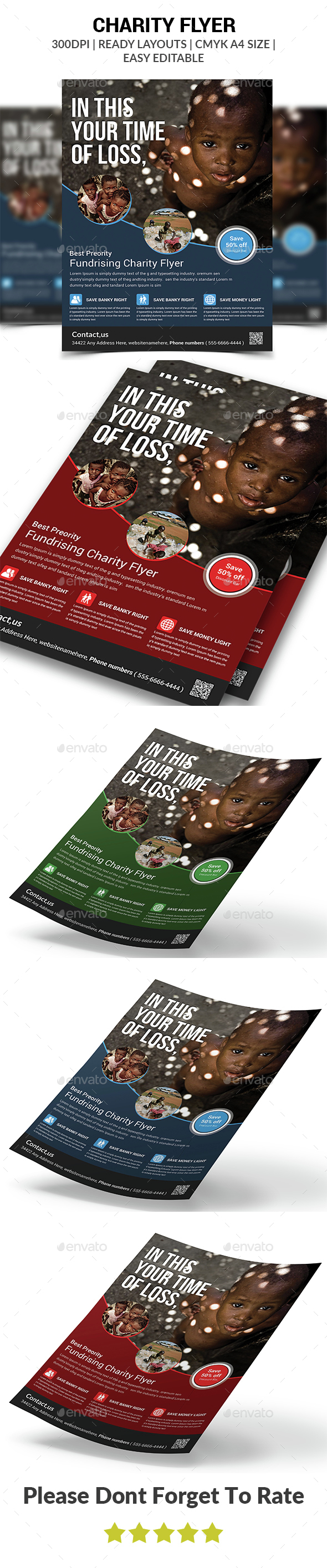 Charity Fundraisers Flyer Templates - Corporate Flyers