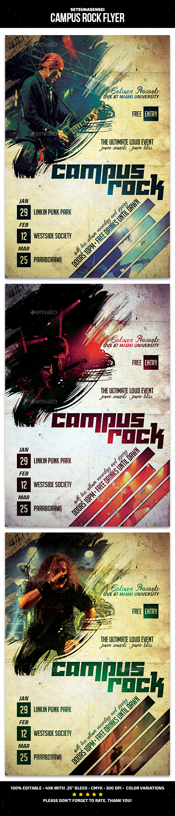Campus Rock Flyer - Concerts Events