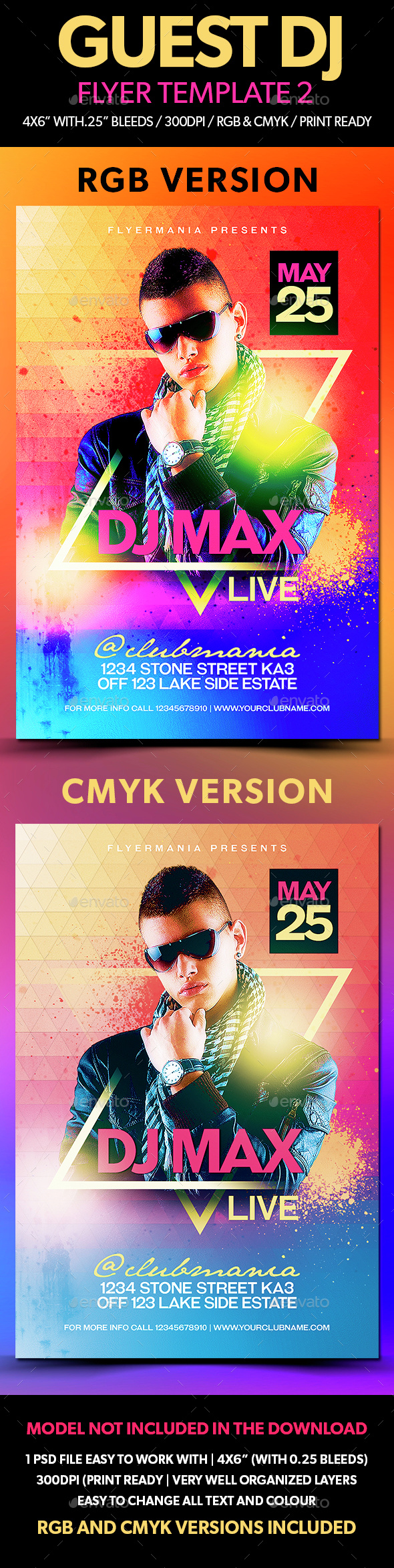 Guest DJ Flyer Template 2 - Clubs & Parties Events
