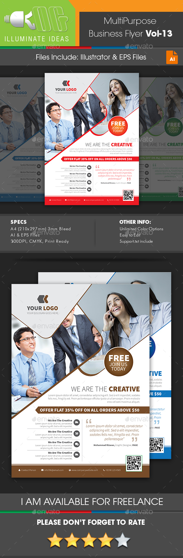 Multipurpose Business Flyer Template Vol-13 - Corporate Flyers