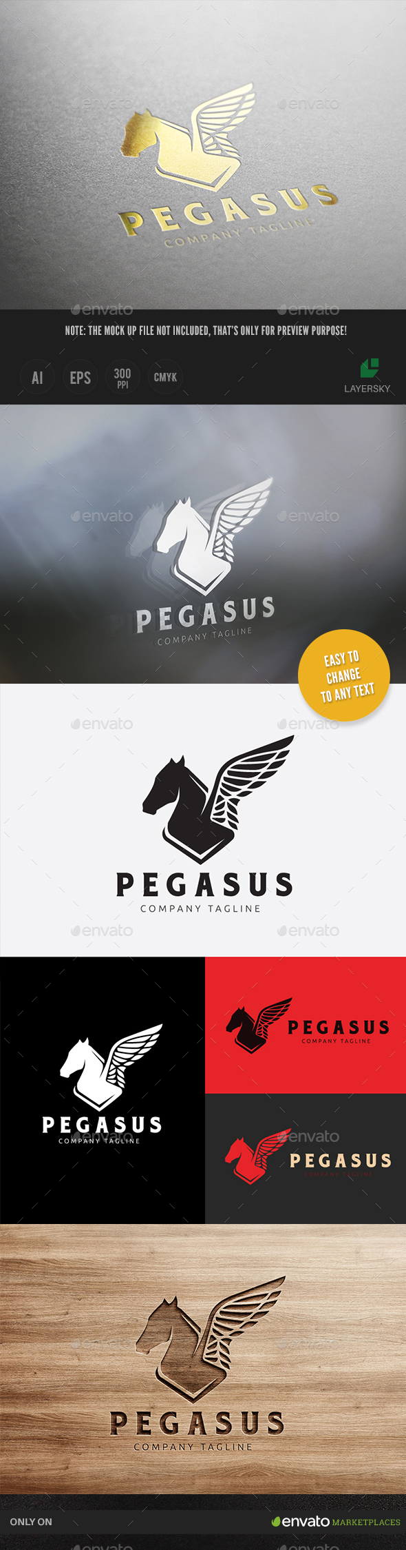 Pegasus - Animals Logo Templates