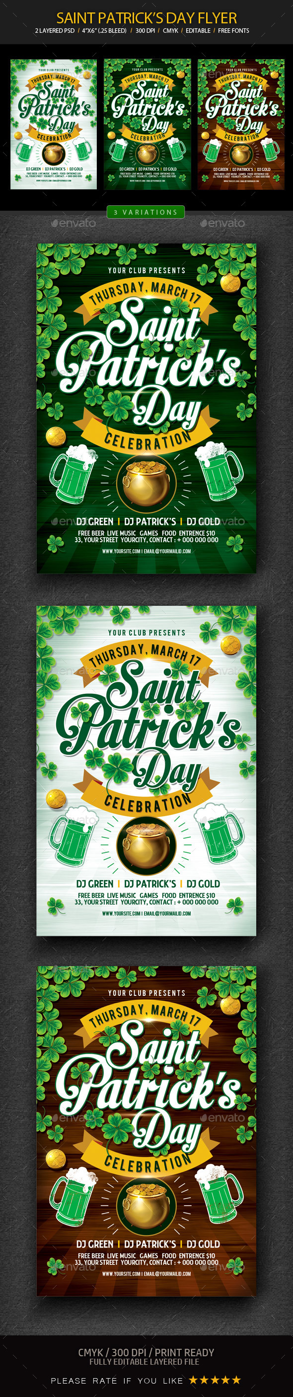 St. Patrick's Day Flyer - Events Flyers