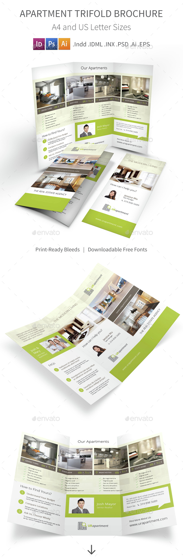 apartment for rent trifold brochure by mike pantone apartment brochure