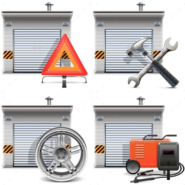 Garage with Spares and Tools - Industries Business