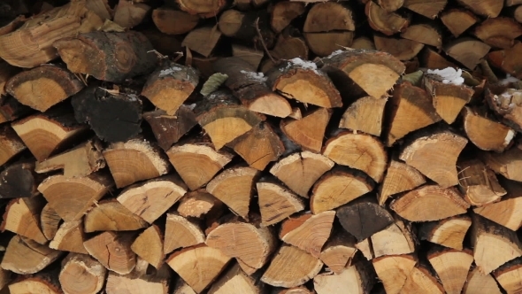 Pile Of Stacked Firewood  alt