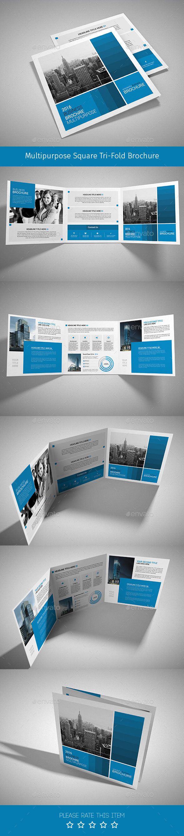 Corporate Tri-fold Square Brochure 07 - Corporate Brochures