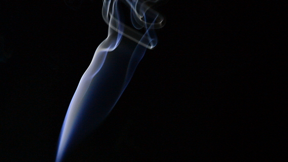 Smoke Column at Left Moving with Black Background alt