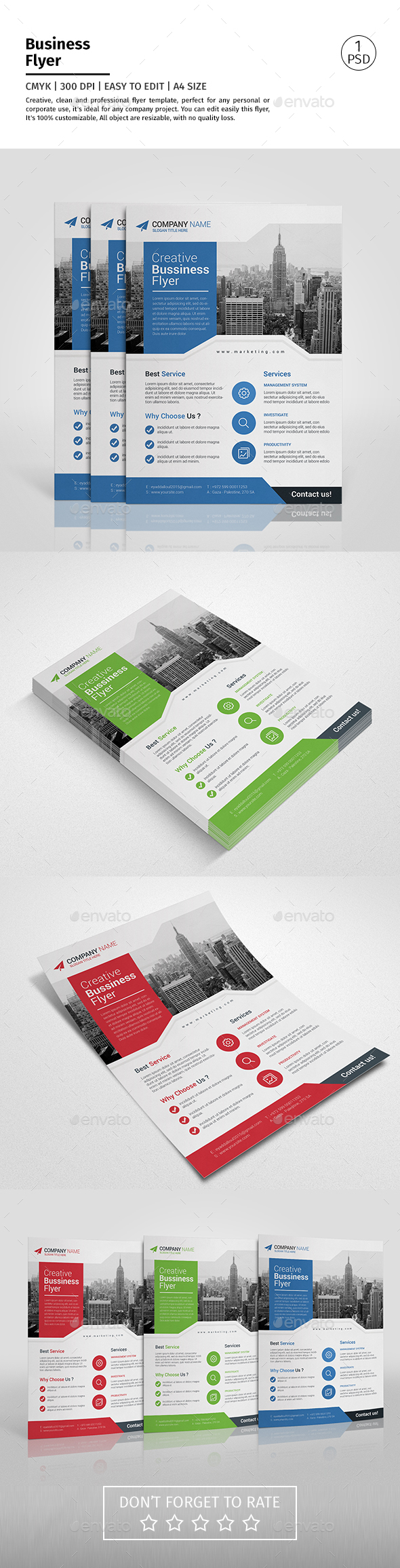 A4 Corporate Business Flyer Template Vol 01 - Corporate Flyers