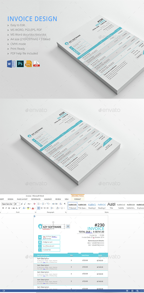 Invoice - Proposals & Invoices Stationery