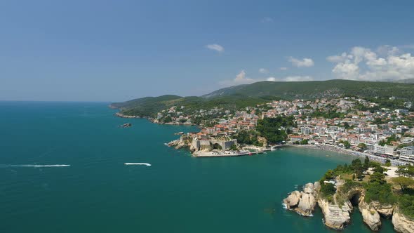 Aerial View of the Old City of Ulcinj