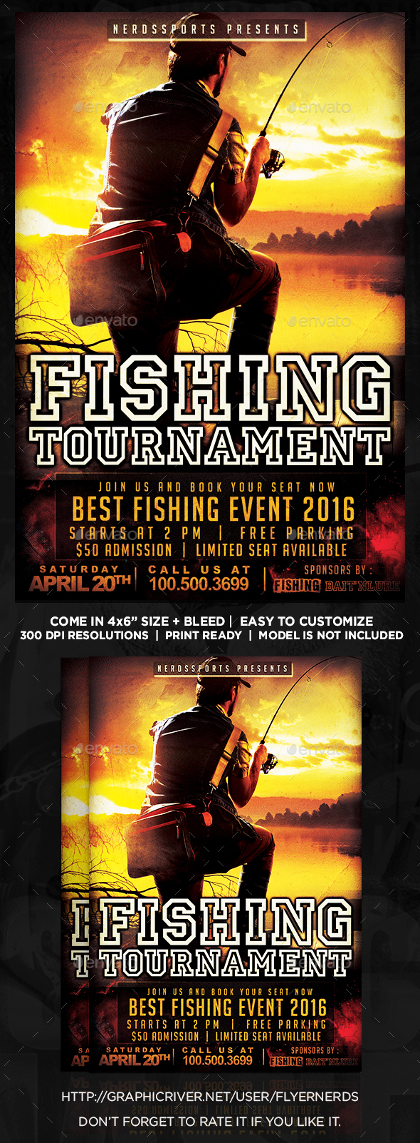 Fishing Tournament Sports Flyer - Sports Events