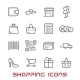 Shopping And Retail Thin Line Icons