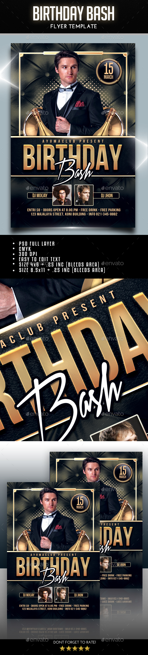 Birthday Bash Flyer - Clubs & Parties Events