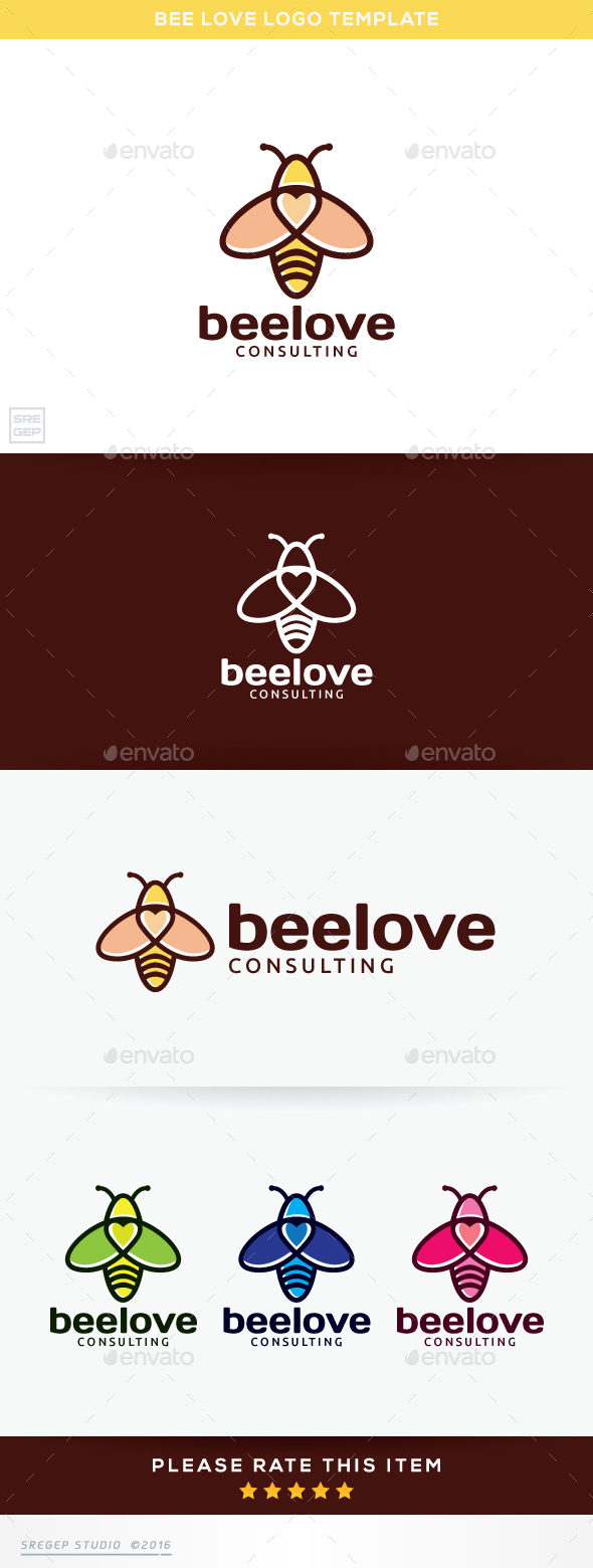 Bee Love - Vector Abstract