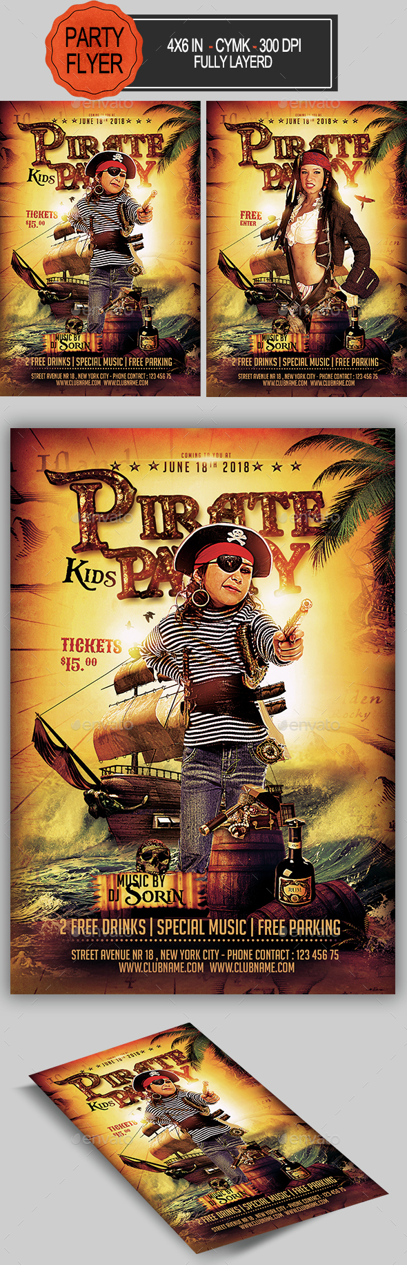 Pirate Party Flyer - Clubs & Parties Events
