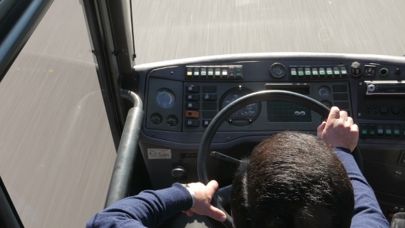 Bus Driver on The Job