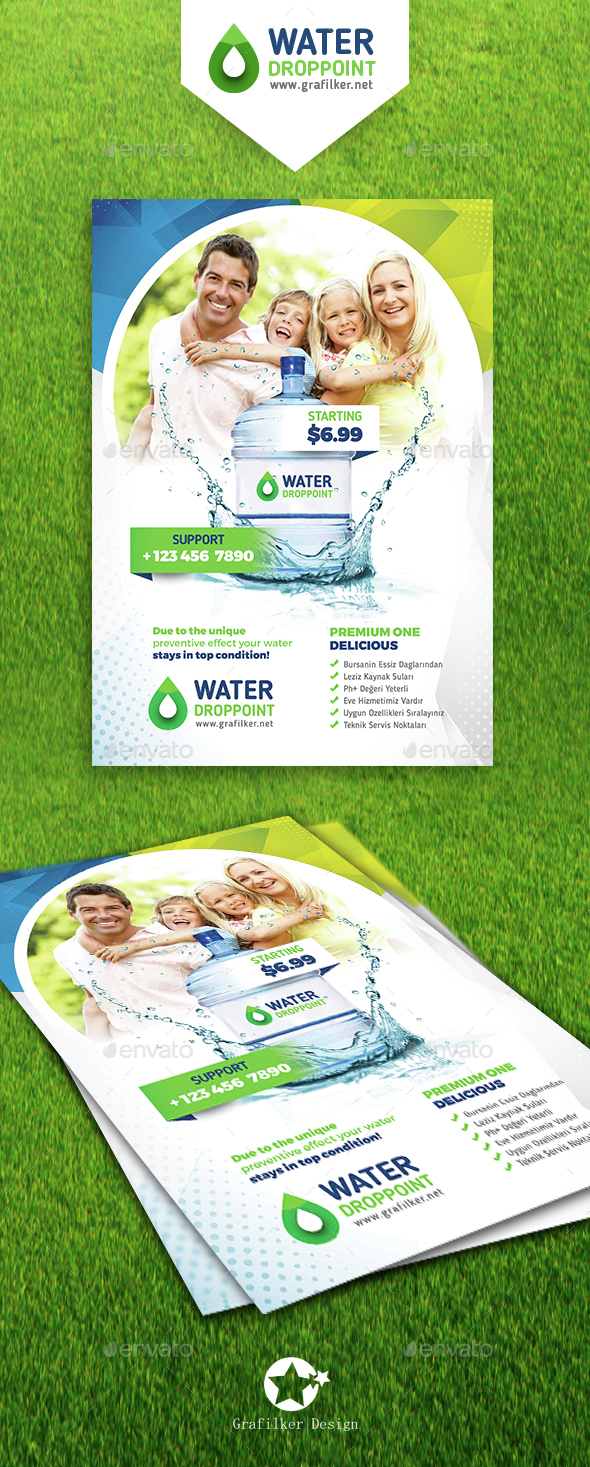 Drinking Water Service Flyer Templates - Corporate Flyers