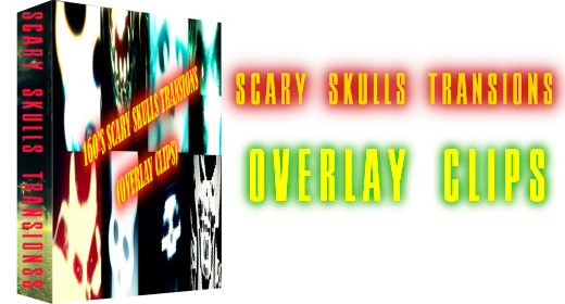 Scary Skulls Transitions (Overlay Clips)
