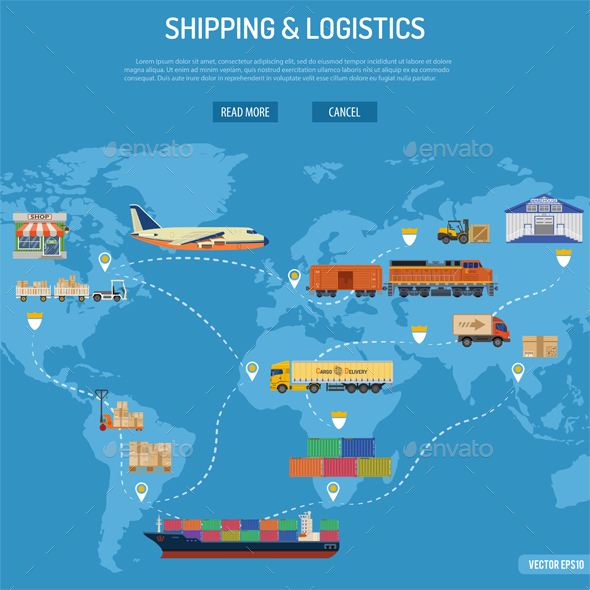 Shipping and Logistics Concept - Industries Business