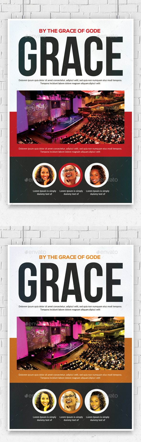 By The Grace of God Flyer Psd - Church Flyers