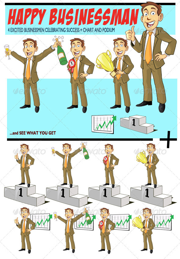 Happy Businessman - People Characters