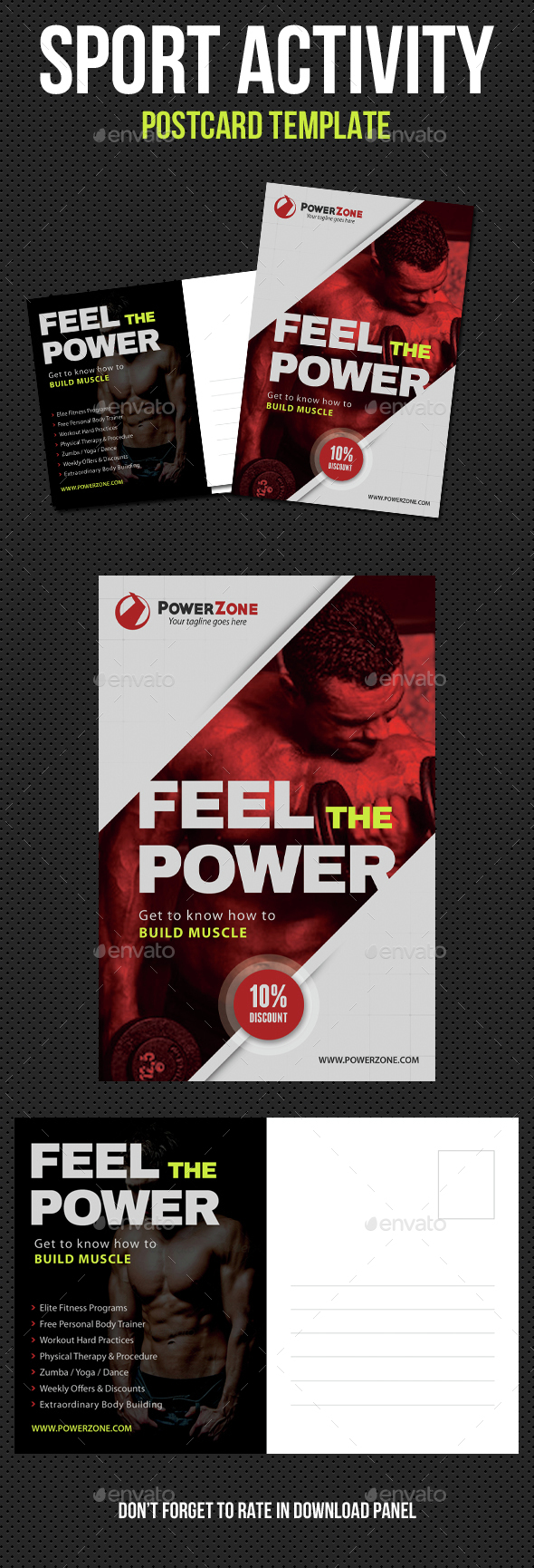 Sport Activity Postcard Template V10 - Cards & Invites Print Templates
