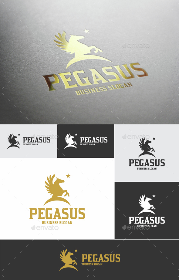 Pegasus Star Logo Template