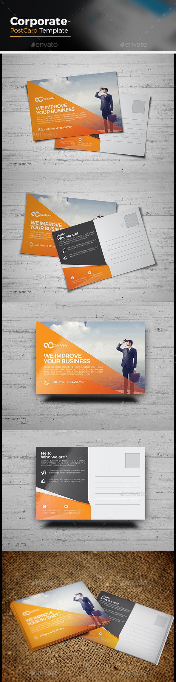 Corporate Business Postcard - Cards & Invites Print Templates