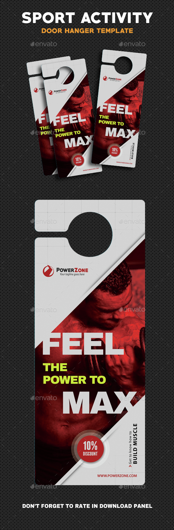 Sport Activity Door Hanger 01 - Miscellaneous Print Templates