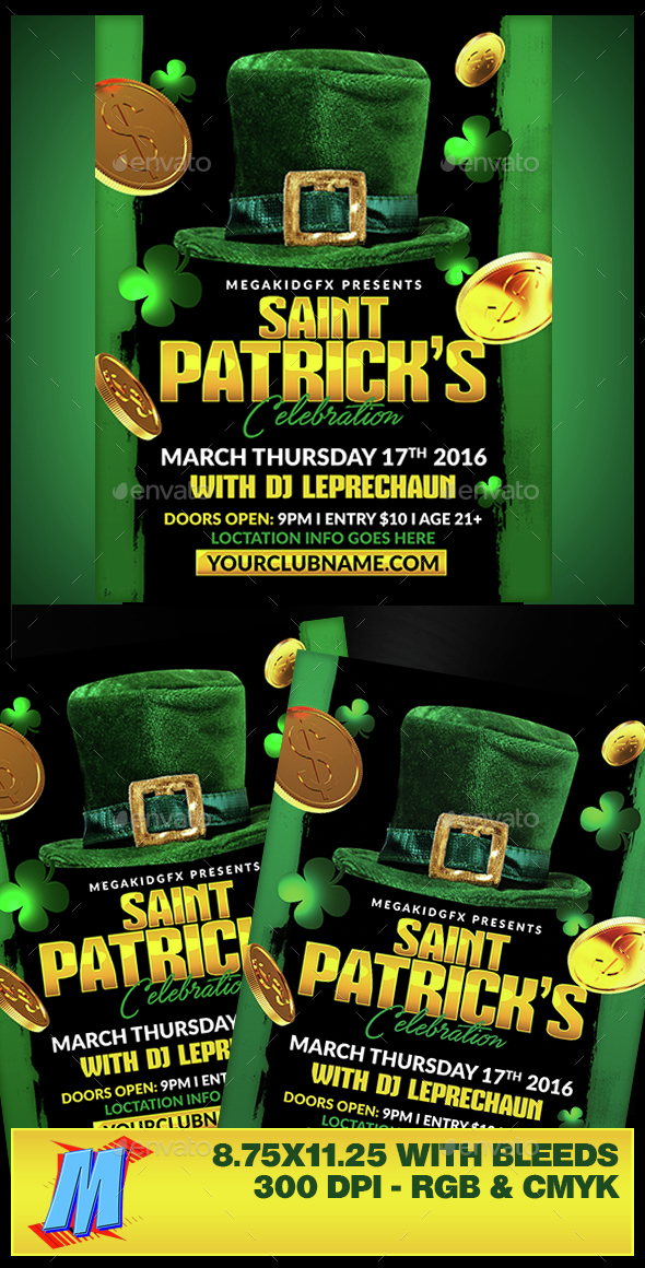 St Patricks Flyer Template - Clubs & Parties Events