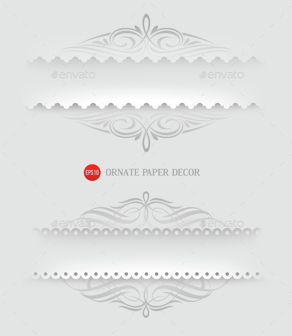 Ornamental Decorative Paper Frames - Decorative Vectors