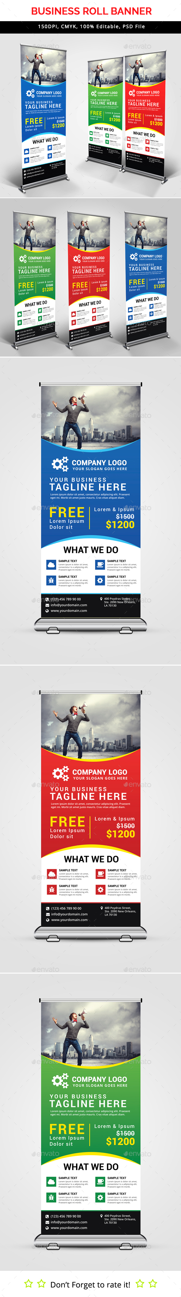 Business Roll Up Banner V25 - Signage Print Templates