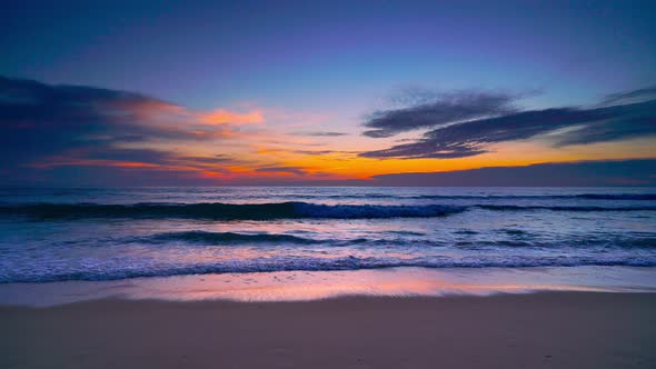 sunset over the sea alt