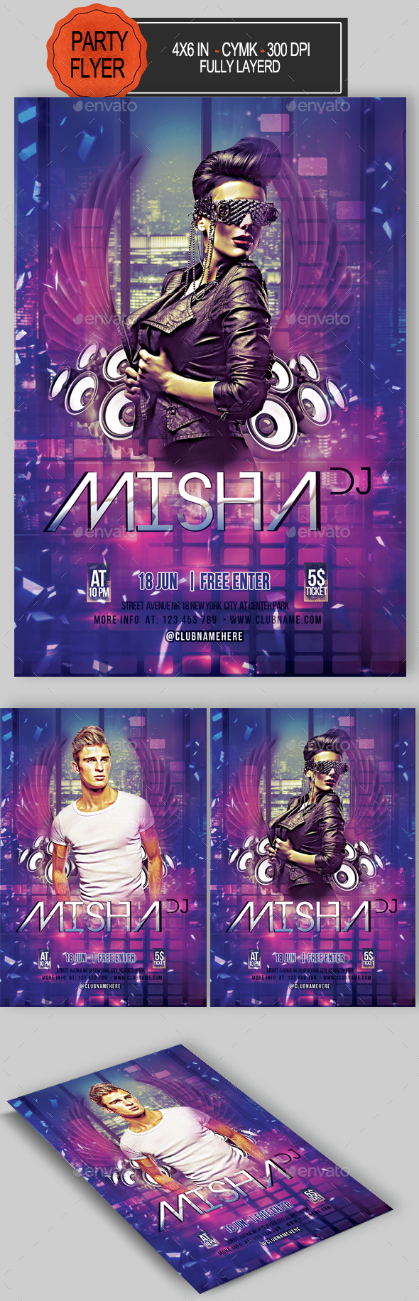Guest DJ Party Flyer - Clubs & Parties Events