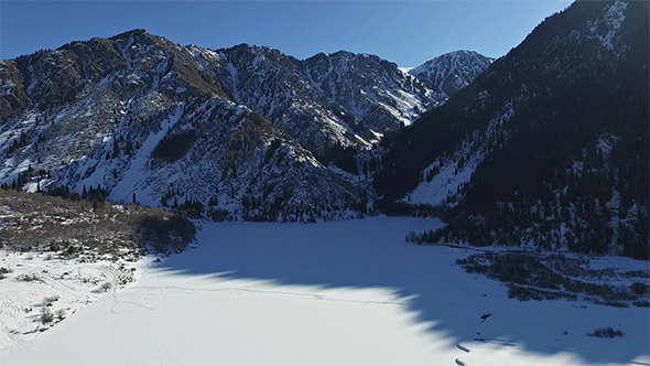 Panorama in Winter Lake