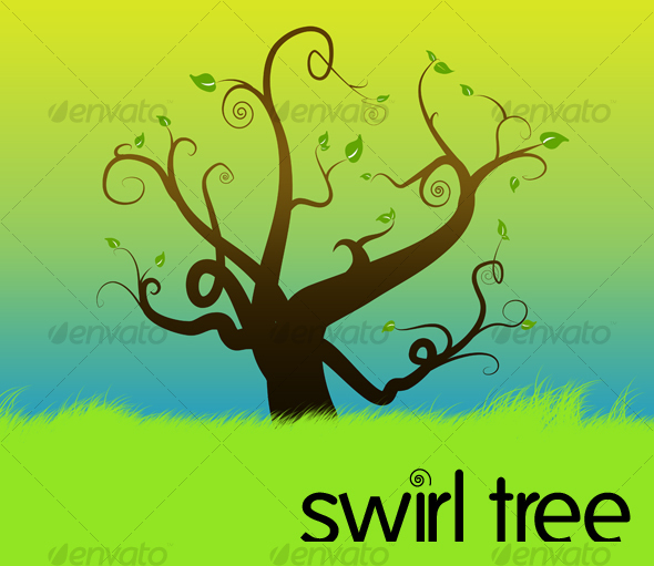 swirl tree - Flourishes / Swirls Decorative