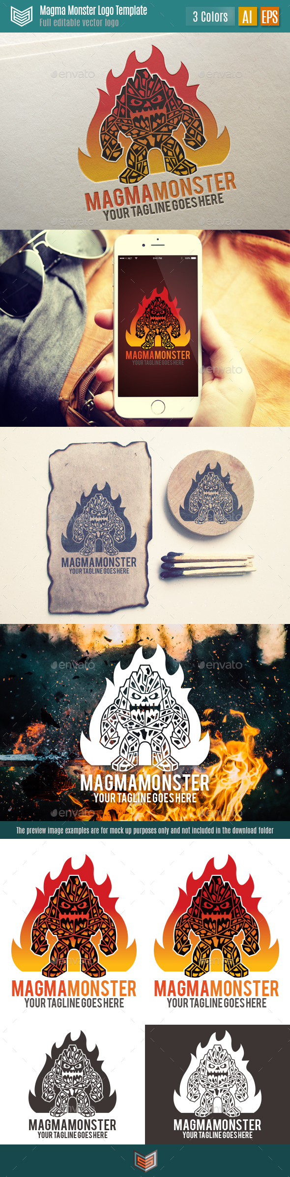 Magma Monster Logo. - Logo Templates