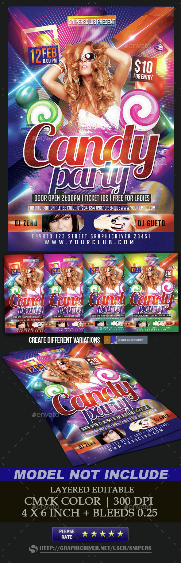 Candy Party - Events Flyers