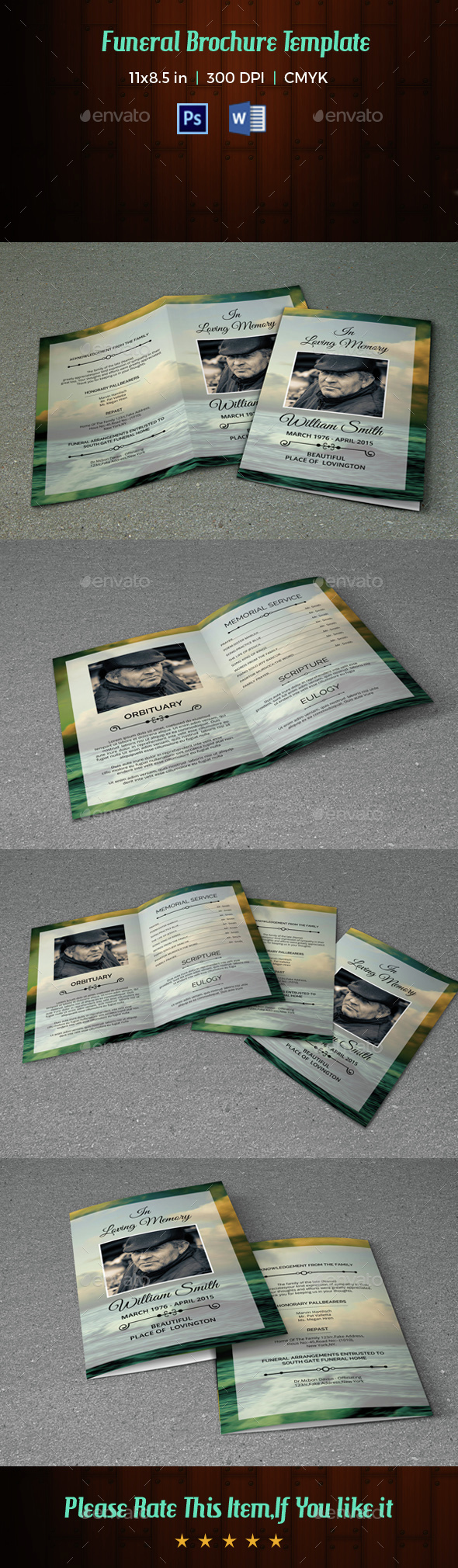 Funeral Program Template-V22 - Informational Brochures