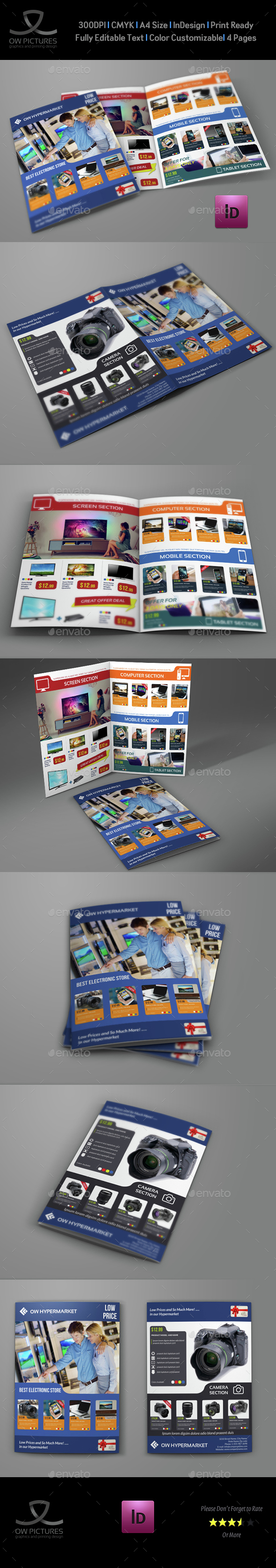 Electronics Products Catalog Bi-Fold Brochure Template - Catalogs Brochures