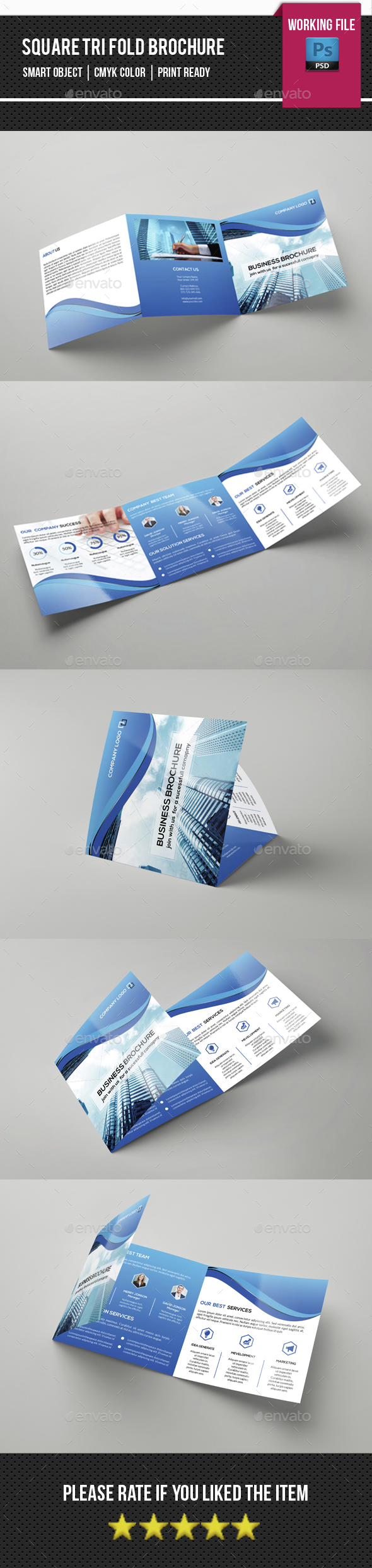 Corporate Square Trifold Brochure-V83 - Corporate Brochures