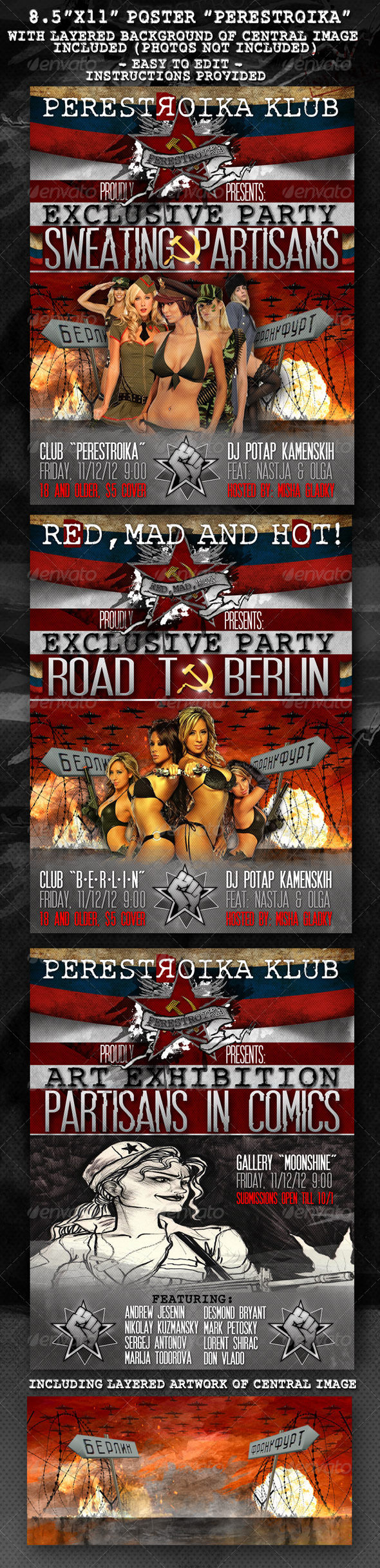 8.5"x11" Poster "Perestroika" - Clubs & Parties Events
