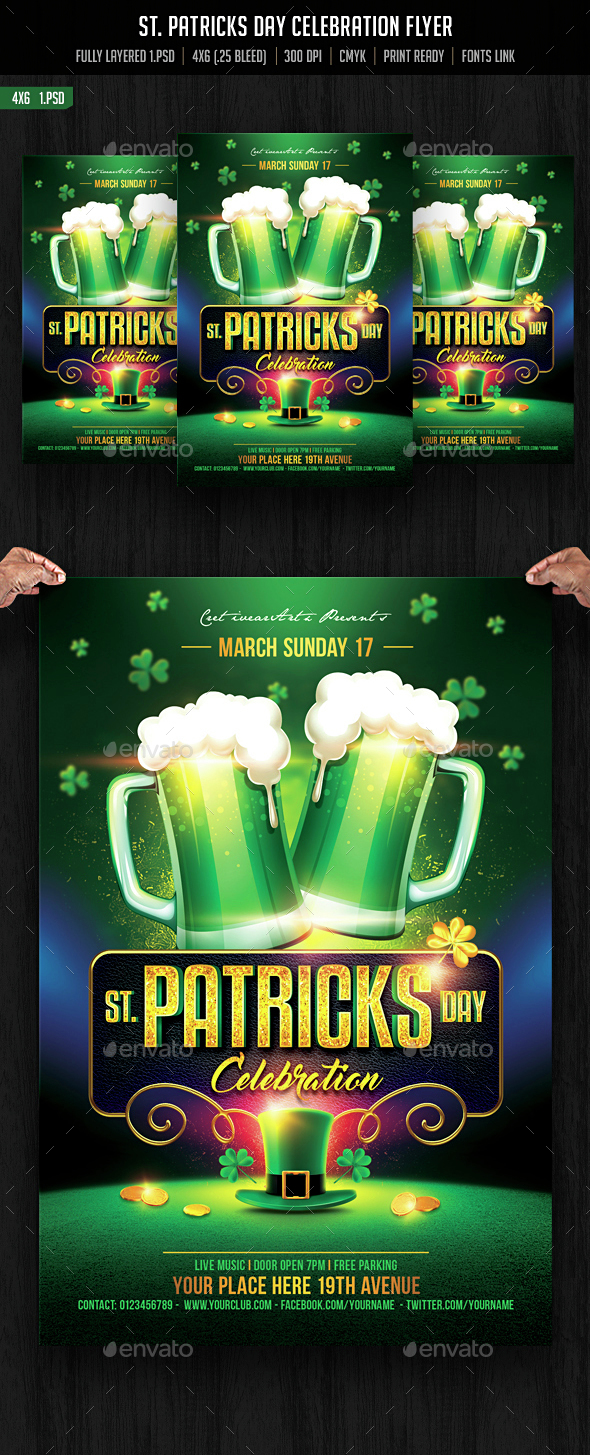 St. Patricks Day Celebration - Events Flyers