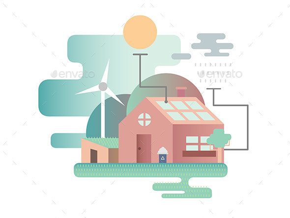 Eco House Design Flat - Buildings Objects