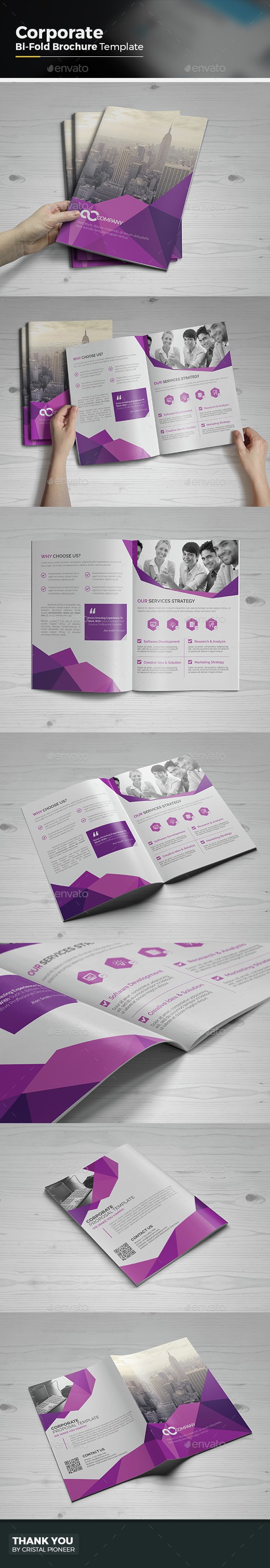 Abstract Bi Fold Brochure - Corporate Brochures