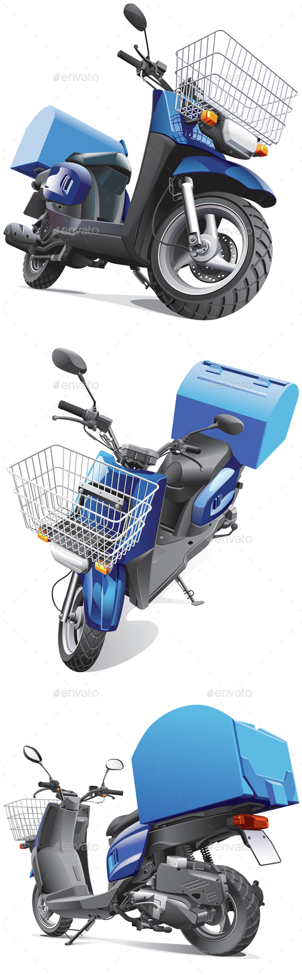 Delivery Scooters Bundle - Man-made Objects Objects