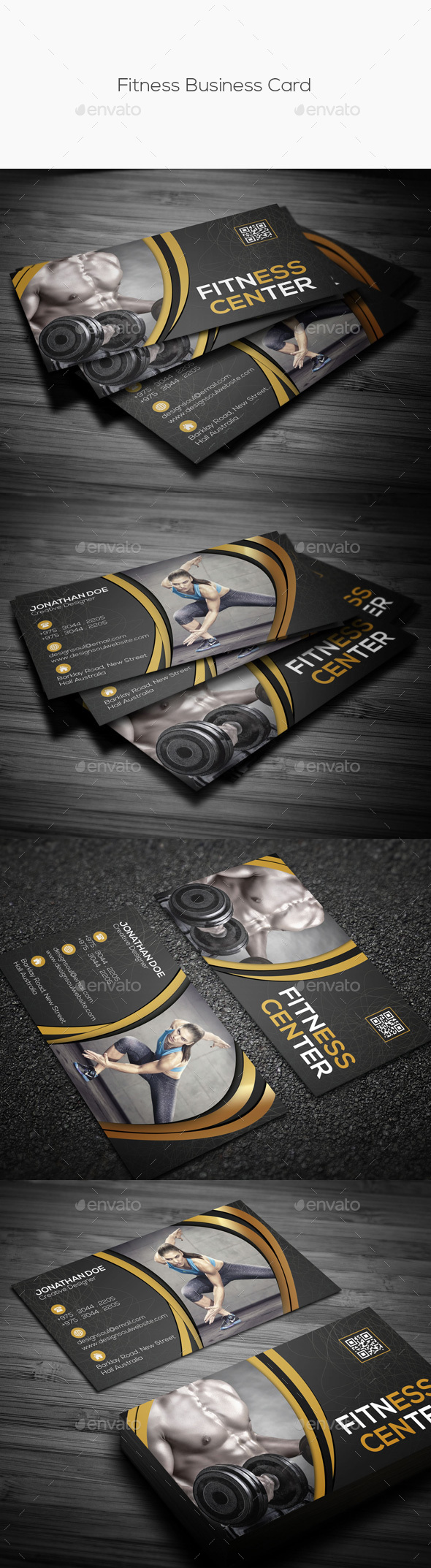 Fitness Business Card - Industry Specific Business Cards