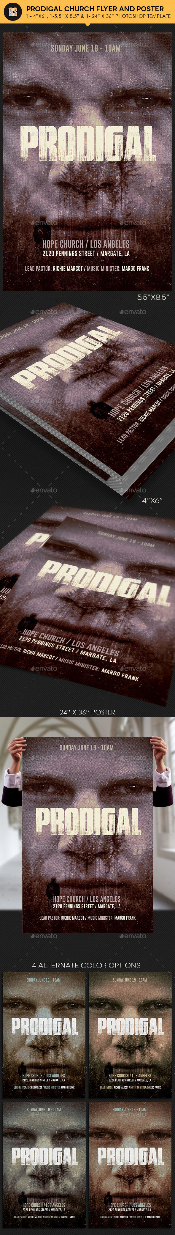 Prodigal Church Flyer Poster Template - Church Flyers